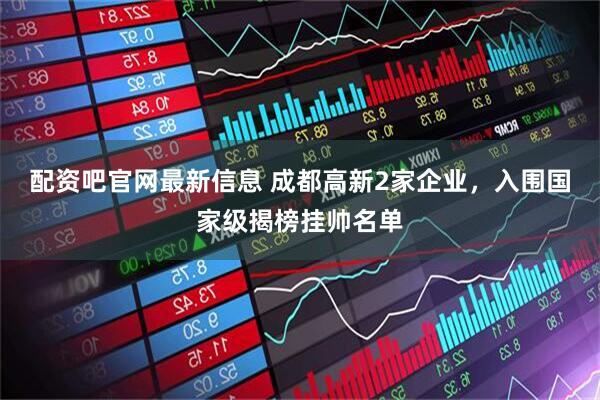 配资吧官网最新信息 成都高新2家企业，入围国家级揭榜挂帅名单